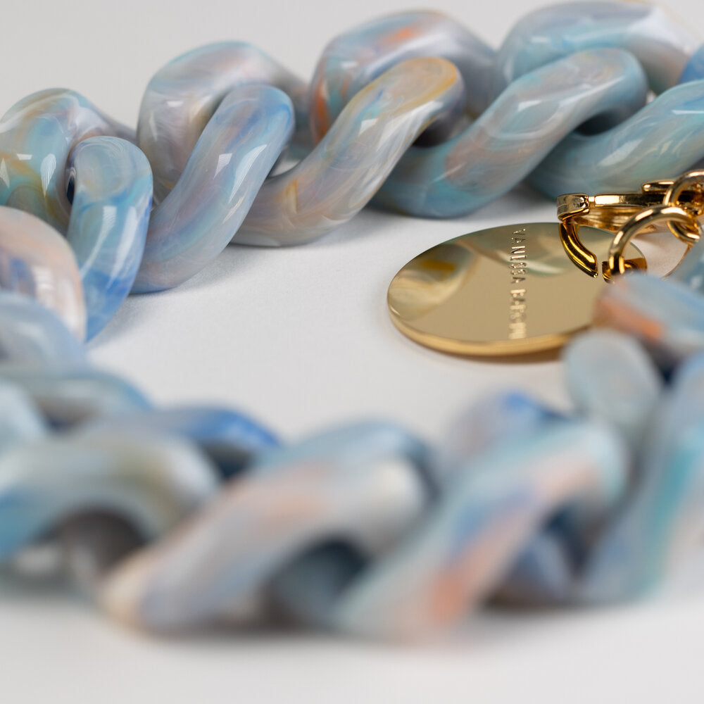 Flat Chain armbånd - sea wave
